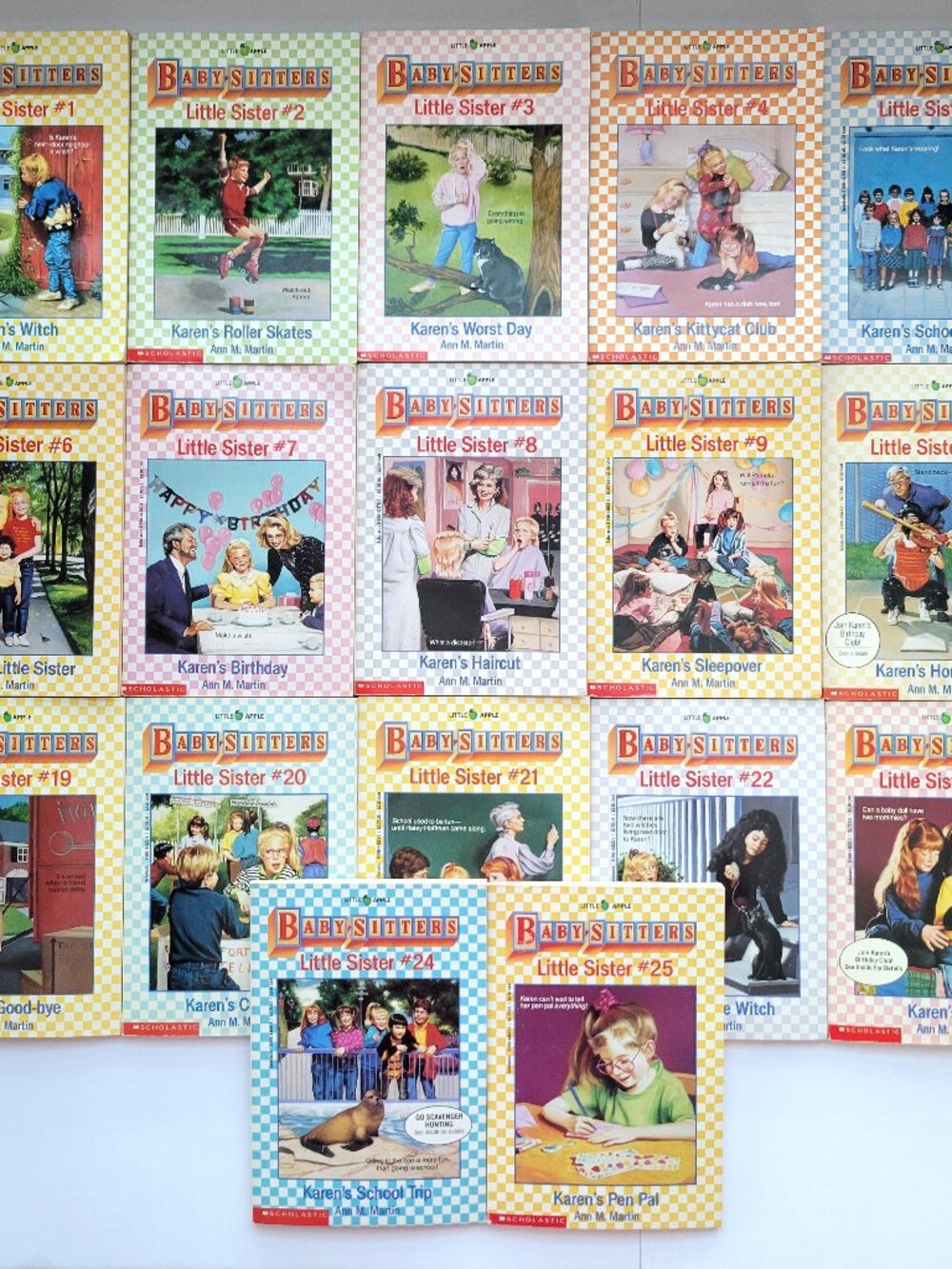 THE BABYSITTERS CLUB LITTLE SISTER BOOKS LOT OF 17 VINTAGE COVERS 90s #1 THRU 25